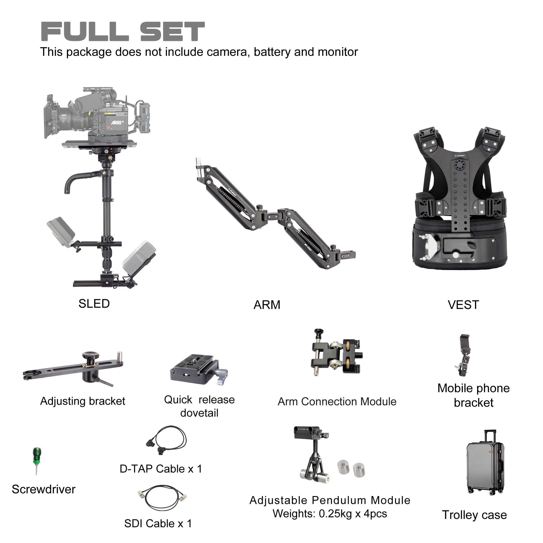 LAING スタビライザーセット ステディカム M30P LAING スタビライザーセット ステディカム M30P ステディカム軸 - AXIS
